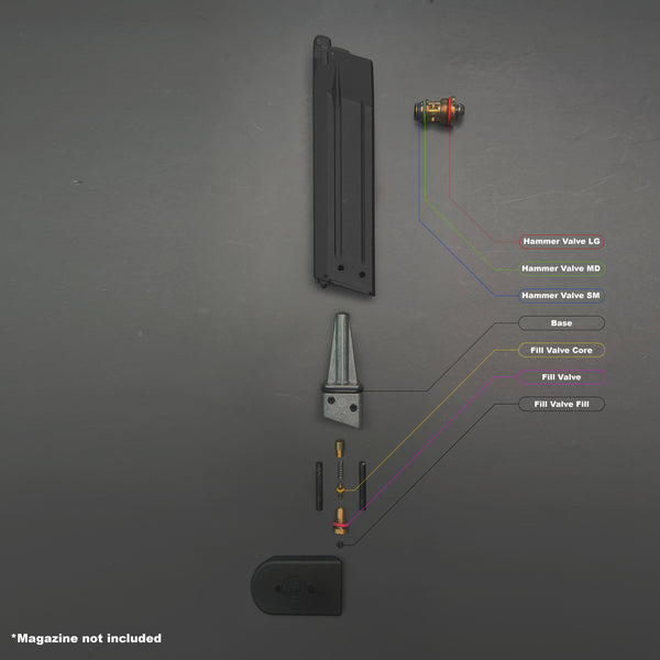 KJW Optics Ready CZ75 / P-09 Series O-Ring Replacement kit for Green Gas airsoft magazine