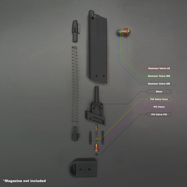 KJW Shadow CZ75 / SP-01 Series O-Ring Replacement kit for Green Gas airsoft magazine