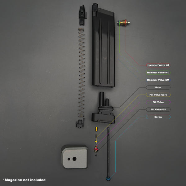 EMG / SAI 2011 DS Series 4.3 / 5.1 and AW Custom DS Series O-Ring Replacement kit for Green Gas airsoft magazine