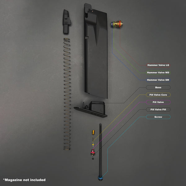 WE F226 MK25 O-Ring Replacement kit for Green Gas style airsoft magazine