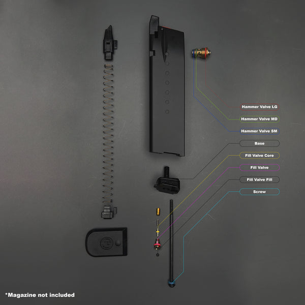 EMG / Hudson H9 and AW Custom TB Series O-Ring Replacement kit for Green Gas airsoft magazine